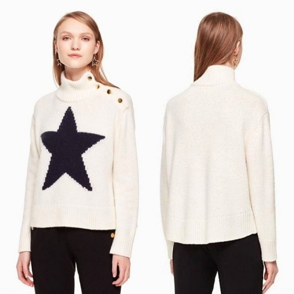 NWOT Kate Spade New York L Celestial Star Eclectic Cozy Cottagecore Knit Sweater - Picture 6 of 16